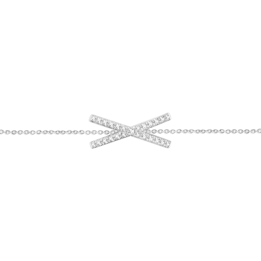X-SHAPED CROSS DIAMOND BRACELET