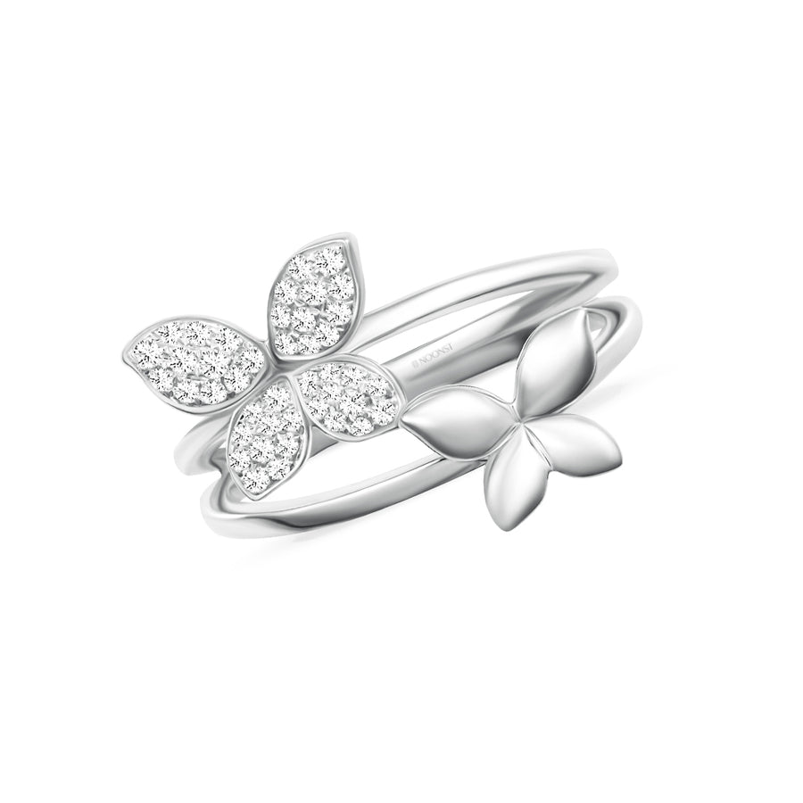 DOUBLE BUTTERFLY DIAMOND RING