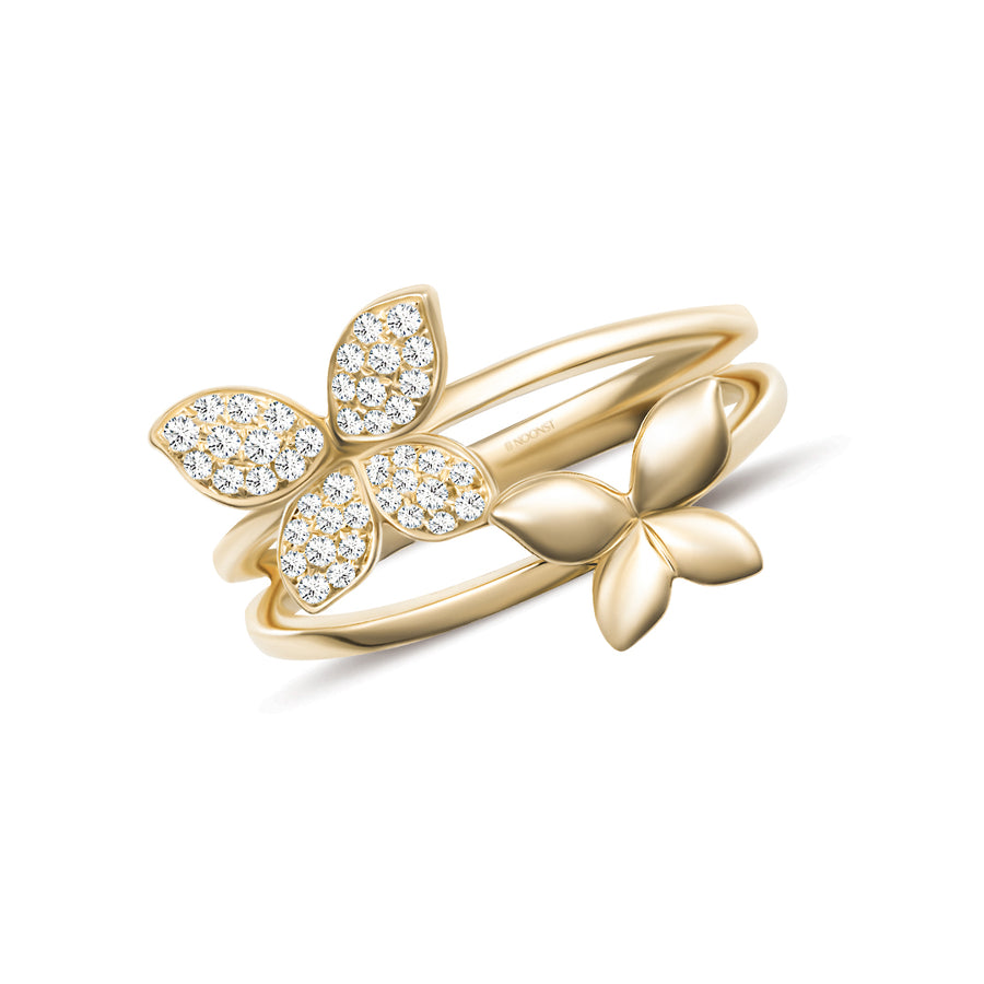DOUBLE BUTTERFLY DIAMOND RING