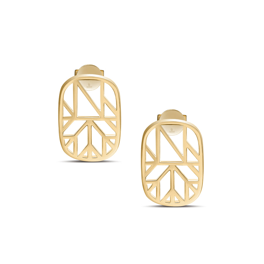NOONST Logo Gold Earrings