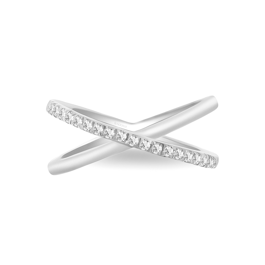 X shaped diamond best sale ring